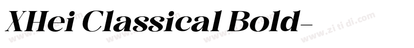XHei Classical Bold字体转换